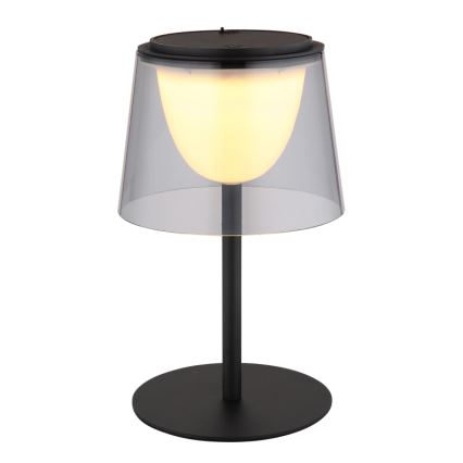 Globo - Udendørs LED bordlampe m. touch-funktion dæmpbar LED/1,8W/5V IP44 1800 mAh sort/røget