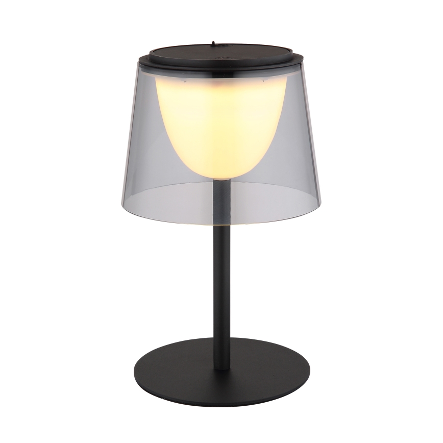 Globo - Udendørs LED bordlampe m. touch-funktion dæmpbar LED/1,8W/5V IP44 1800 mAh sort/røget