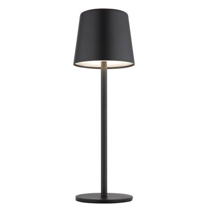 Globo - Udendørs LED bordlampe m. touch-funktion dæmpbar og genopladelig LED/2W/5V 3000/4000/6000K 2200 mAh IP44 sort