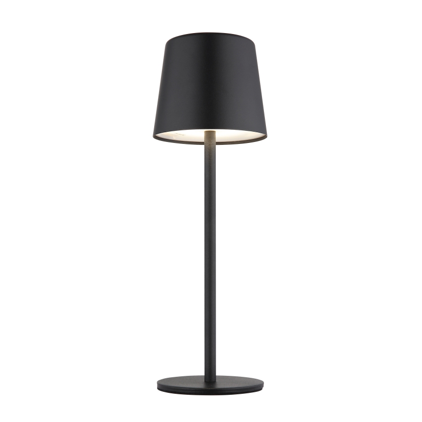Globo - Udendørs LED bordlampe m. touch-funktion dæmpbar og genopladelig LED/2W/5V 3000/4000/6000K 2200 mAh IP44 sort