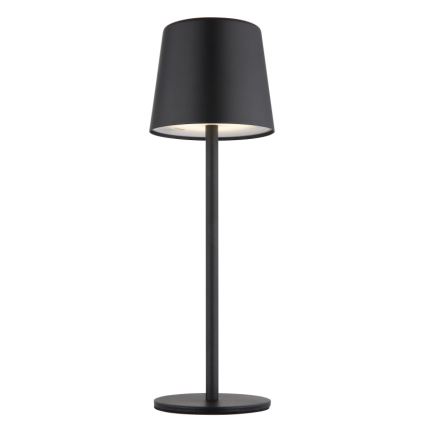 Globo - Udendørs LED bordlampe m. touch-funktion dæmpbar og genopladelig LED/2W/5V 3000/4000/6000K 2200 mAh IP44 sort