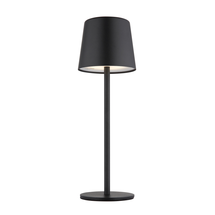 Globo - Udendørs LED bordlampe m. touch-funktion dæmpbar og genopladelig LED/2W/5V 3000/4000/6000K 2200 mAh IP44 sort