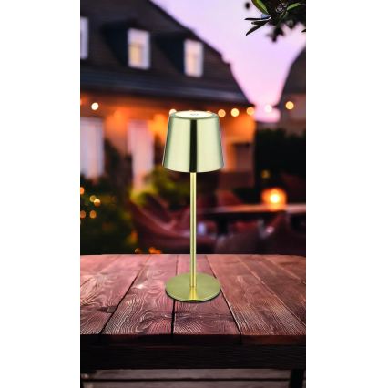 Globo - LED dæmpbar berøringsfølsom genopladelig bordlampe LED/2W/3,7V 3000/4000/6000K 2200 mAh guld