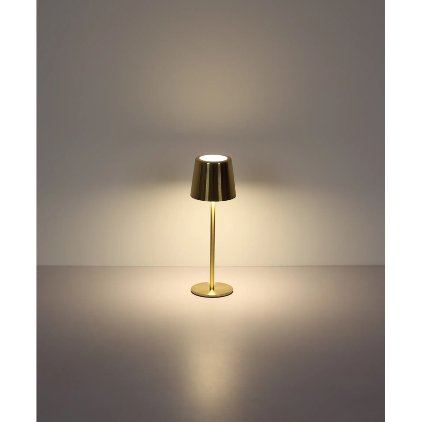 Globo - LED dæmpbar berøringsfølsom genopladelig bordlampe LED/2W/3,7V 3000/4000/6000K 2200 mAh guld