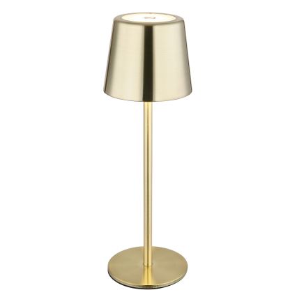 Globo - LED dæmpbar berøringsfølsom genopladelig bordlampe LED/2W/3,7V 3000/4000/6000K 2200 mAh guld