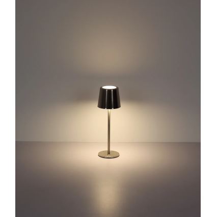 Globo - Dæmpbar berøringsbetjent genopladelig bordlampe LED/2W/3,7V 3000/4000/6000K 2200 mAh blank krom