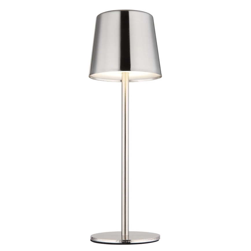 Globo - Dæmpbar berøringsbetjent genopladelig bordlampe LED/2W/3,7V 3000/4000/6000K 2200 mAh blank krom