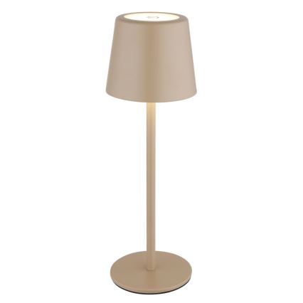 Globo - LED Dæmpbar udendørs touch-funktion bordlampe LED/2W/5V 3000/4000/6000K 2200 mAh IP44 cremefarvet