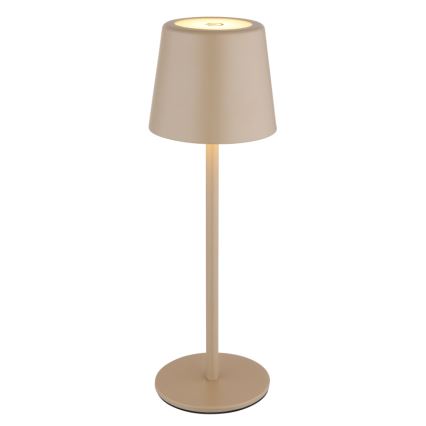 Globo - LED Dæmpbar udendørs touch-funktion bordlampe LED/2W/5V 3000/4000/6000K 2200 mAh IP44 cremefarvet
