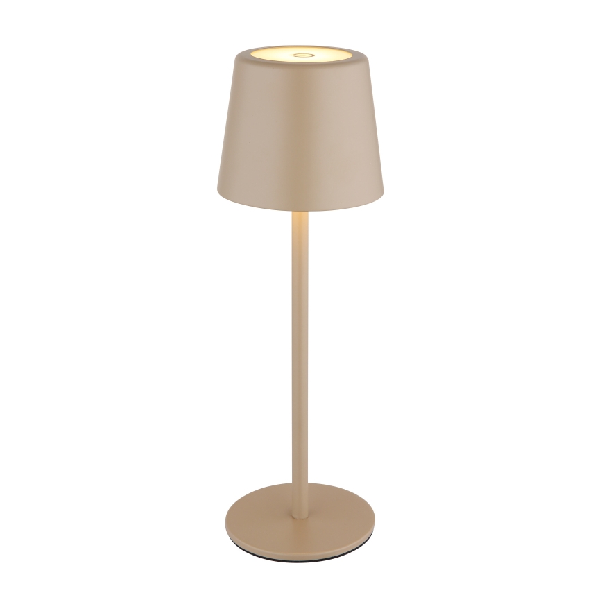 Globo - LED Dæmpbar udendørs touch-funktion bordlampe LED/2W/5V 3000/4000/6000K 2200 mAh IP44 cremefarvet