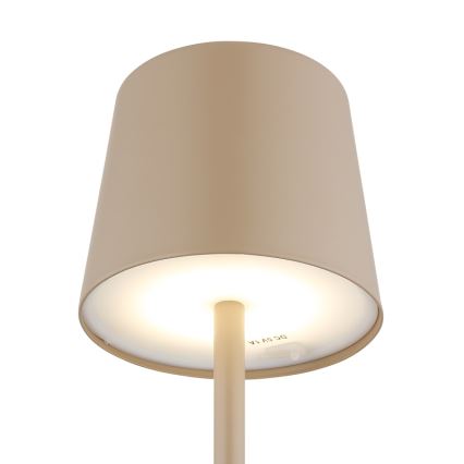 Globo - LED Dæmpbar udendørs touch-funktion bordlampe LED/2W/5V 3000/4000/6000K 2200 mAh IP44 cremefarvet