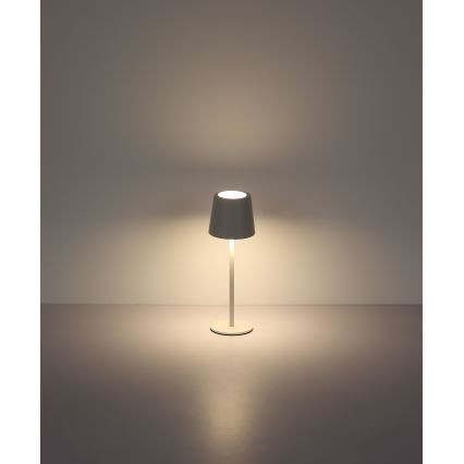 Globo - Udendørs LED bordlampe m. touch-funktion dæmpbar og genopladelig LED/2W/5V 3000/4000/6000K 2200 mAh IP44 hvid