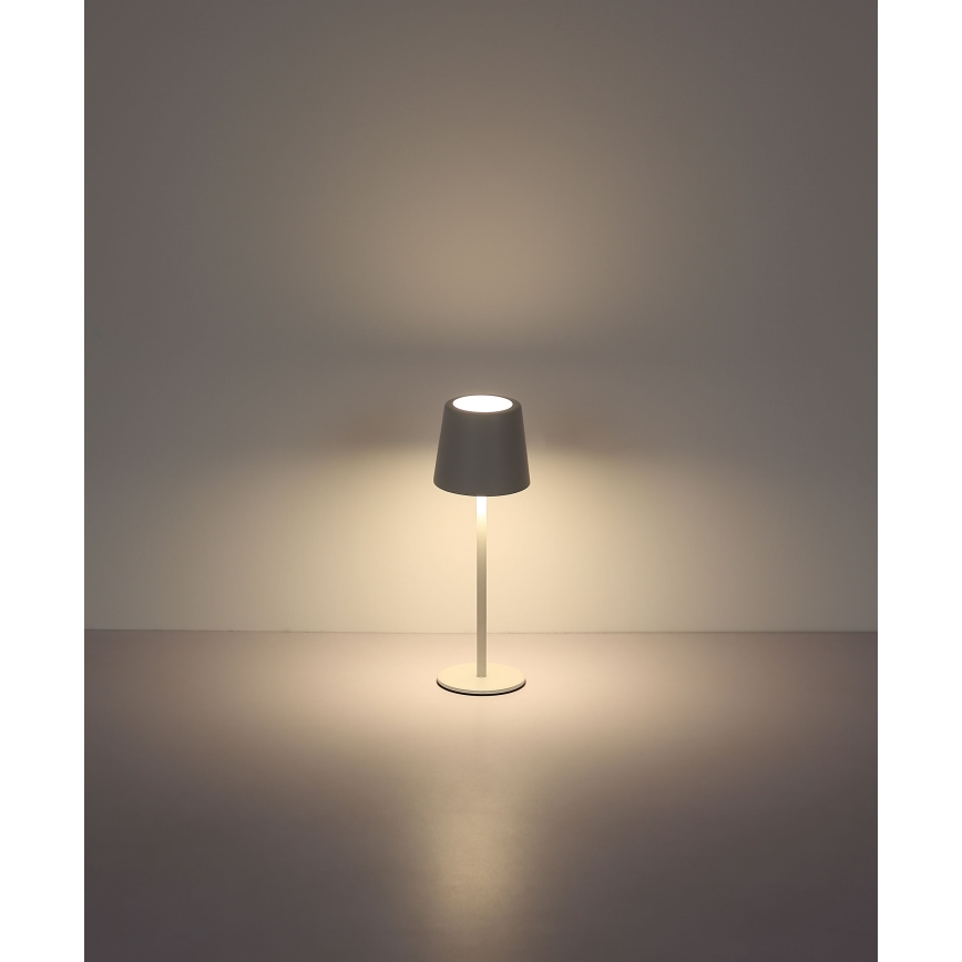 Globo - Udendørs LED bordlampe m. touch-funktion dæmpbar og genopladelig LED/2W/5V 3000/4000/6000K 2200 mAh IP44 hvid