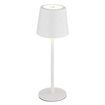 Globo - Udendørs LED bordlampe m. touch-funktion dæmpbar og genopladelig LED/2W/5V 3000/4000/6000K 2200 mAh IP44 hvid