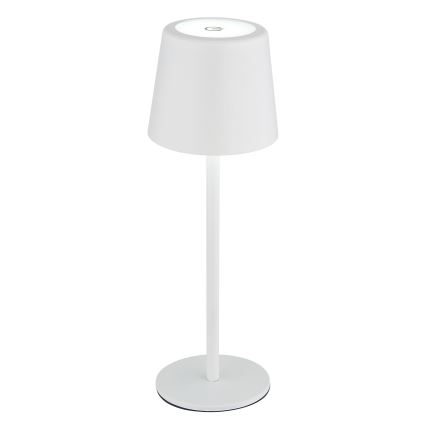Globo - Udendørs LED bordlampe m. touch-funktion dæmpbar og genopladelig LED/2W/5V 3000/4000/6000K 2200 mAh IP44 hvid
