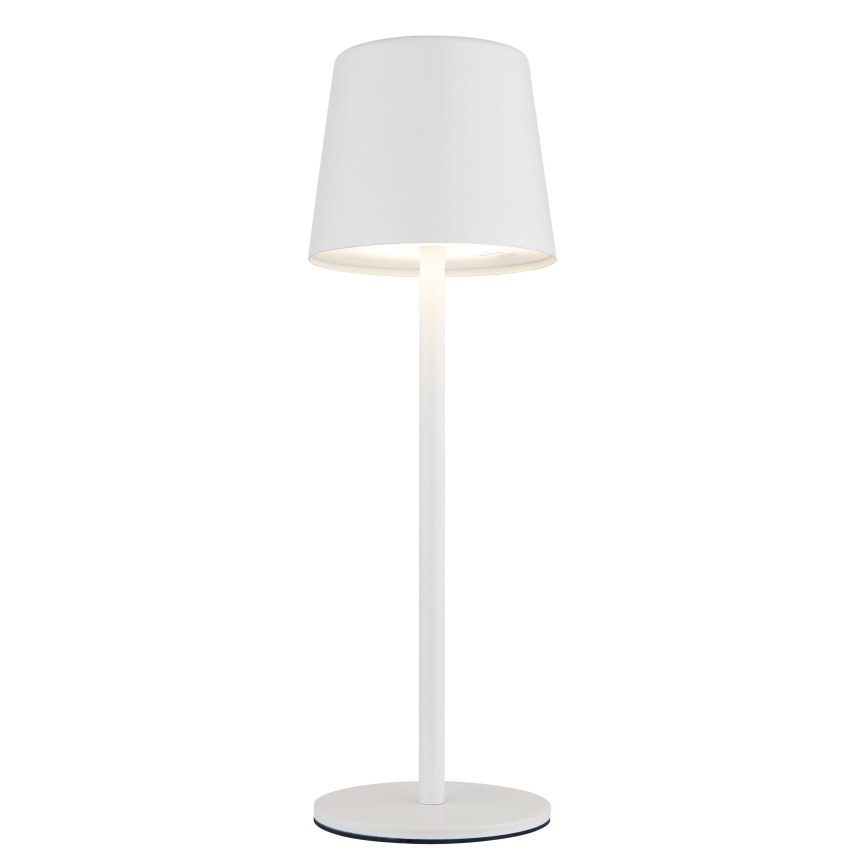Globo - Udendørs LED bordlampe m. touch-funktion dæmpbar og genopladelig LED/2W/5V 3000/4000/6000K 2200 mAh IP44 hvid