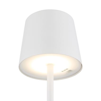Globo - Udendørs LED bordlampe m. touch-funktion dæmpbar og genopladelig LED/2W/5V 3000/4000/6000K 2200 mAh IP44 hvid