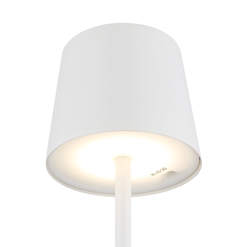 Globo - Udendørs LED bordlampe m. touch-funktion dæmpbar og genopladelig LED/2W/5V 3000/4000/6000K 2200 mAh IP44 hvid