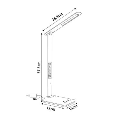 Globo - Dæmpbar berøringsbetjent LED-bordlampe LED/5W/230V 3000/4500/7000K
