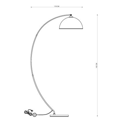 Globo - Gulvlampe 1xE27/60W/230V