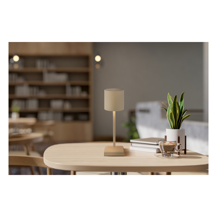 Globo - Dæmpbar berøringsbetjent genopladelig LED-bordlampe LED/1,5W/5V 2200 mAh beige