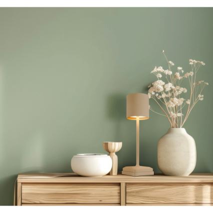 Globo - Dæmpbar berøringsbetjent genopladelig LED-bordlampe LED/1,5W/5V 2200 mAh beige