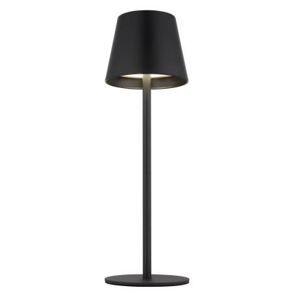 Globo - Dæmpbar LED-bordlampe til udendørs brug, berøringsbetjent og genopladelig, 3-i-1, LED/3W/5V, 3000/4000/5000K, IP54, 1800 mAh, sort