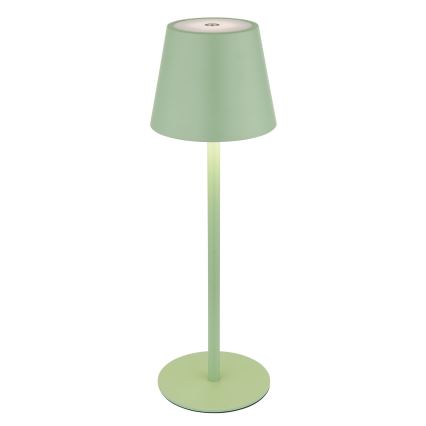 Globo - LED, dæmpbar, berøringsbetjent, genopladelig udendørs bordlampe 3-i-1 LED/3W/5V 3000/4000/5000K IP54 1800 mAh grøn