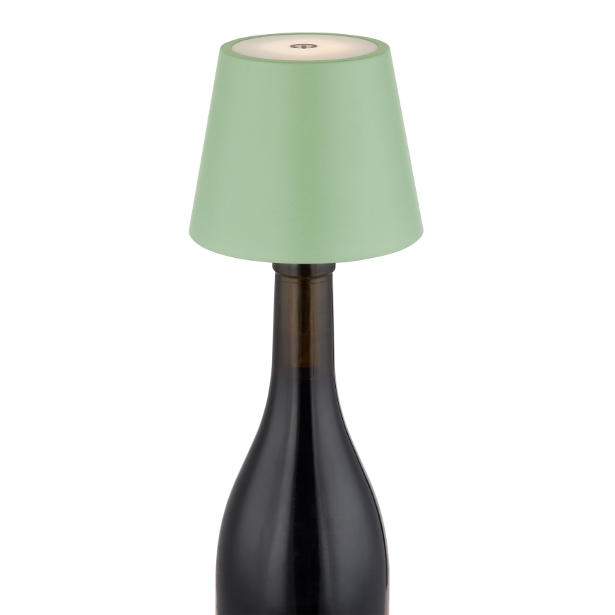 Globo - LED, dæmpbar, berøringsbetjent, genopladelig udendørs bordlampe 3-i-1 LED/3W/5V 3000/4000/5000K IP54 1800 mAh grøn