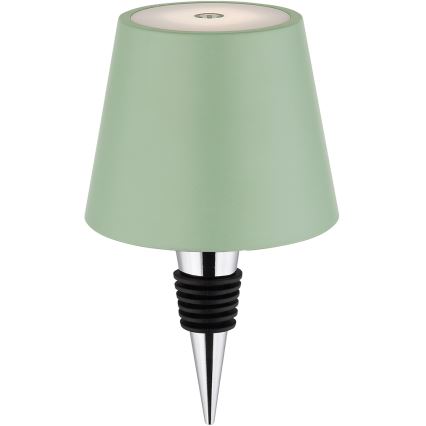 Globo - LED, dæmpbar, berøringsbetjent, genopladelig udendørs bordlampe 3-i-1 LED/3W/5V 3000/4000/5000K IP54 1800 mAh grøn