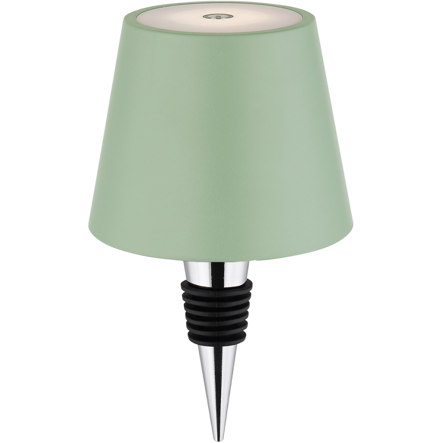 Globo - LED, dæmpbar, berøringsbetjent, genopladelig udendørs bordlampe 3-i-1 LED/3W/5V 3000/4000/5000K IP54 1800 mAh grøn