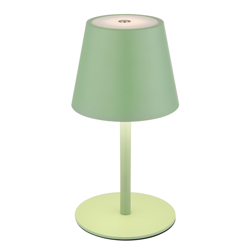 Globo - LED, dæmpbar, berøringsbetjent, genopladelig udendørs bordlampe 3-i-1 LED/3W/5V 3000/4000/5000K IP54 1800 mAh grøn