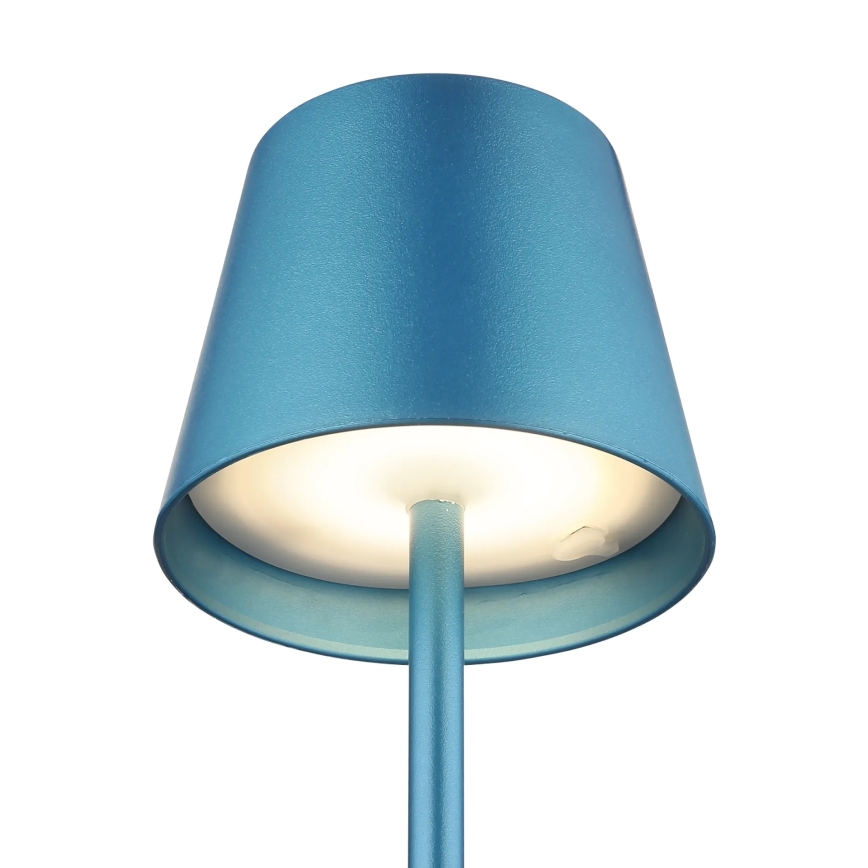 Globo - Dæmpbar berøringsbetjent genopladelig udendørs bordlampe 3-i-1 LED/3W/5V 3000/4000/5000K IP54 1800 mAh blå