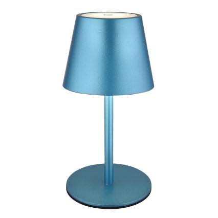 Globo - Dæmpbar berøringsbetjent genopladelig udendørs bordlampe 3-i-1 LED/3W/5V 3000/4000/5000K IP54 1800 mAh blå