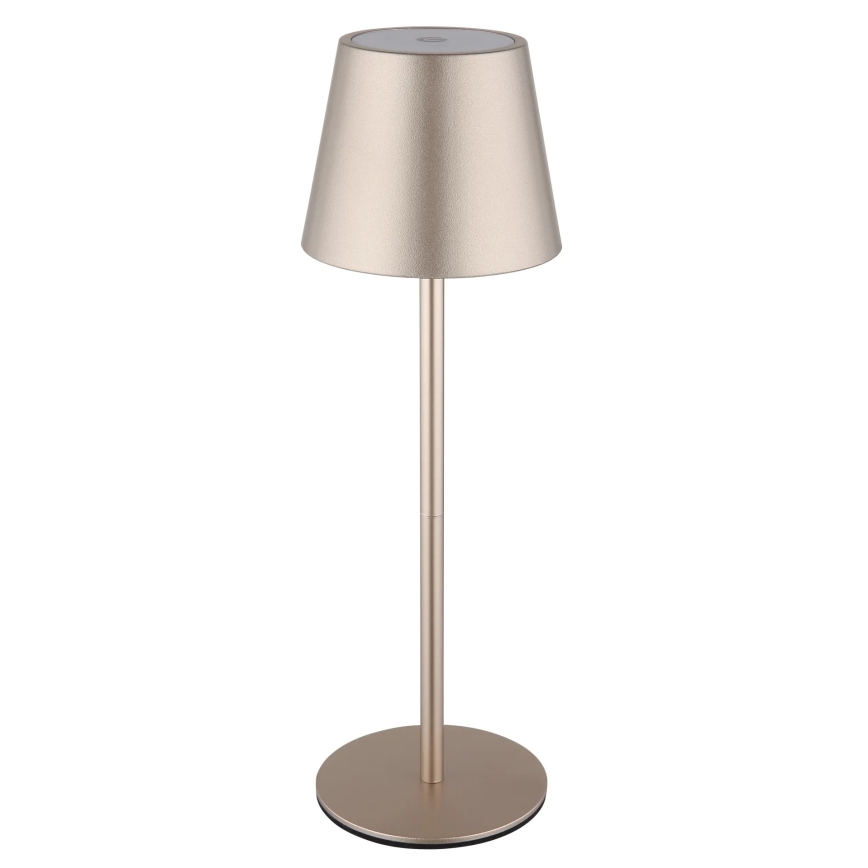 Globo - LED Dæmpbar berøringsbetjent genopladelig udendørs bordlampe 3-i-1 LED/3W/5V 3000/4000/5000K IP54 1800 mAh messing