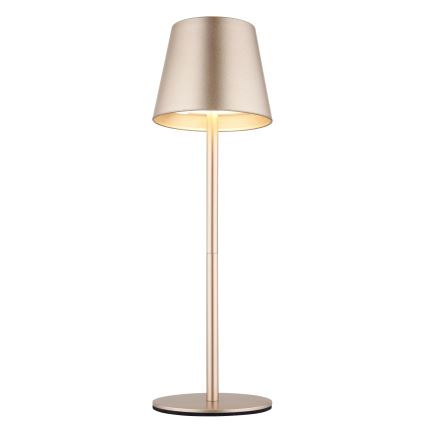 Globo - LED Dæmpbar berøringsbetjent genopladelig udendørs bordlampe 3-i-1 LED/3W/5V 3000/4000/5000K IP54 1800 mAh messing