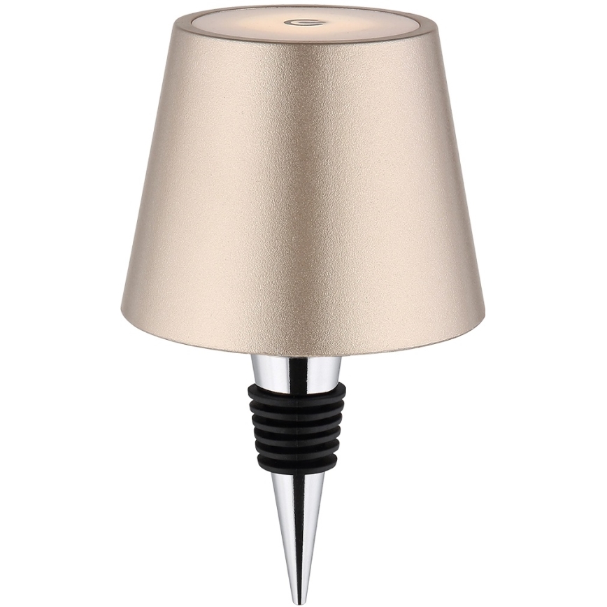 Globo - LED Dæmpbar berøringsbetjent genopladelig udendørs bordlampe 3-i-1 LED/3W/5V 3000/4000/5000K IP54 1800 mAh messing