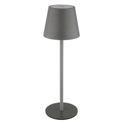 Globo - Dæmpbar berøringsbetjent genopladelig udendørs bordlampe 3-i-1 LED/3W/5V 3000/4000/5000K IP54 1800 mAh grå