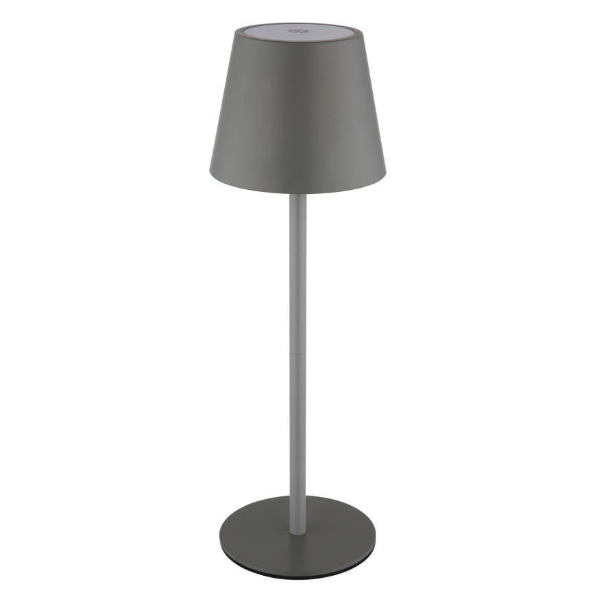Globo - Dæmpbar berøringsbetjent genopladelig udendørs bordlampe 3-i-1 LED/3W/5V 3000/4000/5000K IP54 1800 mAh grå