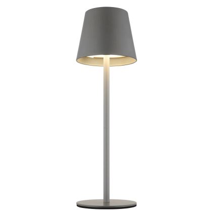 Globo - Dæmpbar berøringsbetjent genopladelig udendørs bordlampe 3-i-1 LED/3W/5V 3000/4000/5000K IP54 1800 mAh grå