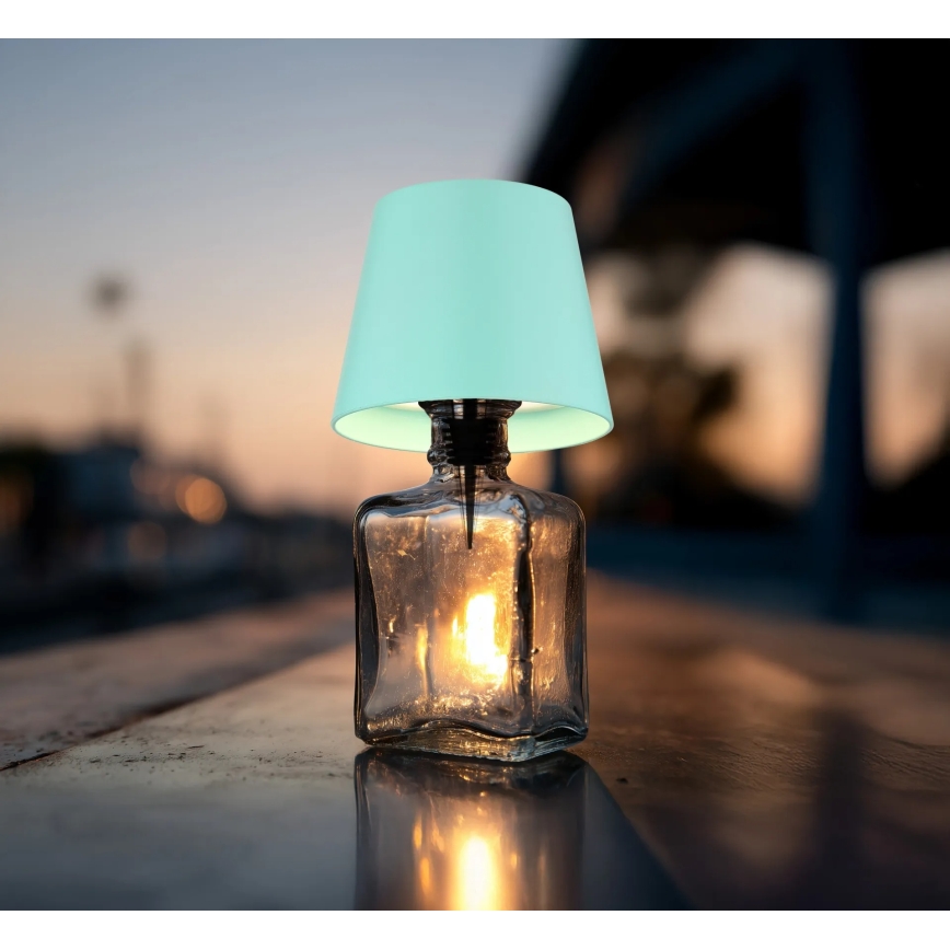 Globo - LED dæmpbar berøringsbetjent genopladelig udendørs bordlampe 3-i-1 LED/3W/5V 3000/4000/5000K IP54 1800 mAh mintgrøn