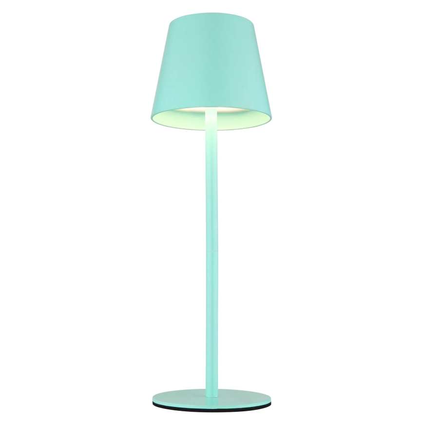 Globo - LED dæmpbar berøringsbetjent genopladelig udendørs bordlampe 3-i-1 LED/3W/5V 3000/4000/5000K IP54 1800 mAh mintgrøn