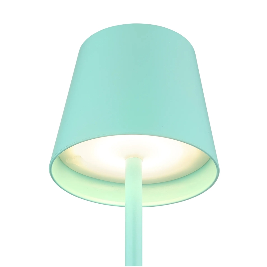 Globo - LED dæmpbar berøringsbetjent genopladelig udendørs bordlampe 3-i-1 LED/3W/5V 3000/4000/5000K IP54 1800 mAh mintgrøn