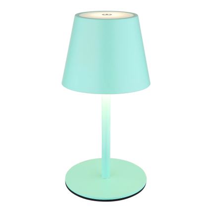 Globo - LED dæmpbar berøringsbetjent genopladelig udendørs bordlampe 3-i-1 LED/3W/5V 3000/4000/5000K IP54 1800 mAh mintgrøn