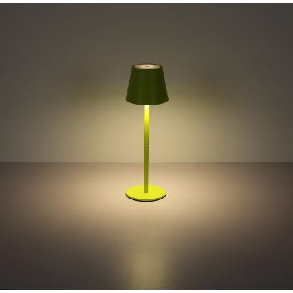 Globo - LED dæmpbar berøringsbetjent genopladelig udendørs bordlampe 3-i-1 LED/3W/5V 3000/4000/5000K IP54 1800 mAh grøn