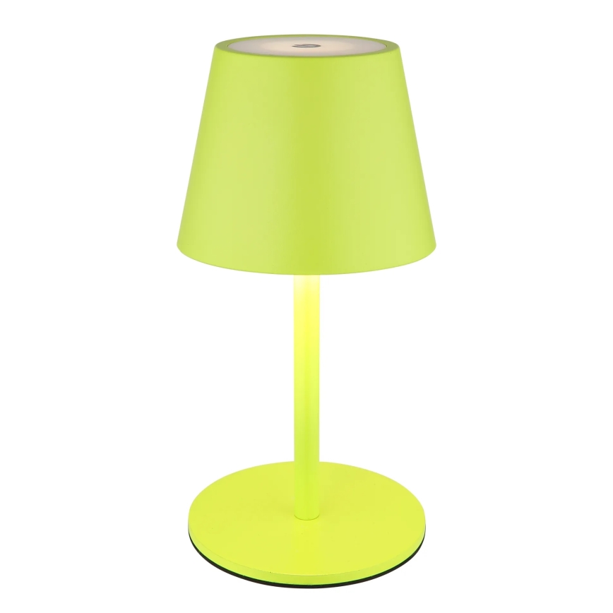 Globo - LED dæmpbar berøringsbetjent genopladelig udendørs bordlampe 3-i-1 LED/3W/5V 3000/4000/5000K IP54 1800 mAh grøn