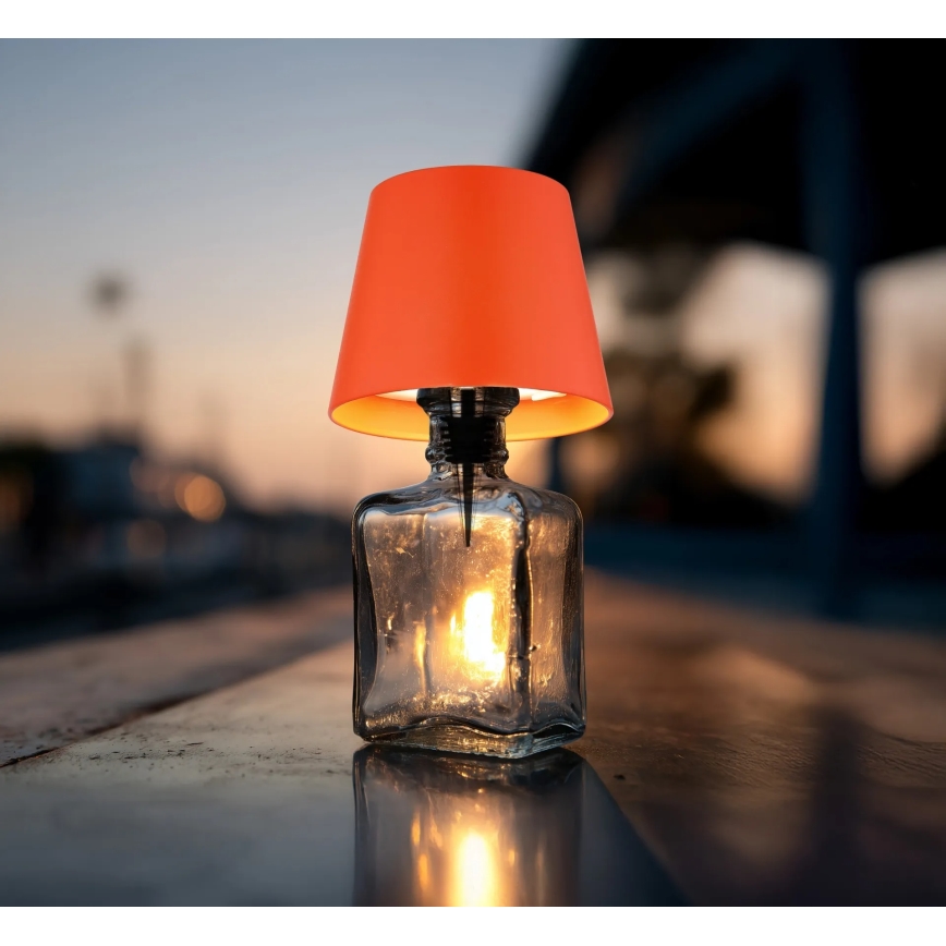 Globo - Dæmpbar, berøringsbetjent, genopladelig udendørs bordlampe 3 i 1 LED/3W/5V 3000/4000/5000K IP54 1800 mAh rød