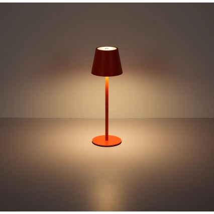 Globo - Dæmpbar, berøringsbetjent, genopladelig udendørs bordlampe 3 i 1 LED/3W/5V 3000/4000/5000K IP54 1800 mAh rød