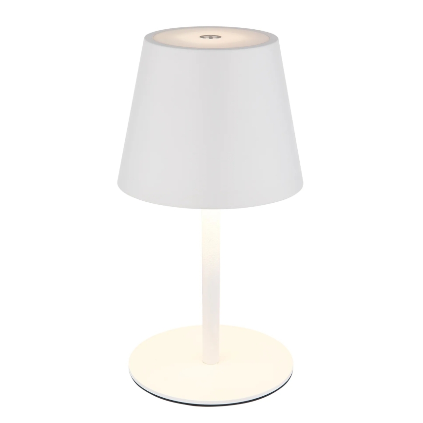 Globo - Dæmpbar, berøringsbetjent, genopladelig udendørs bordlampe 3-i-1 LED/3W/5V 3000/4000/5000K IP54 1800 mAh hvid