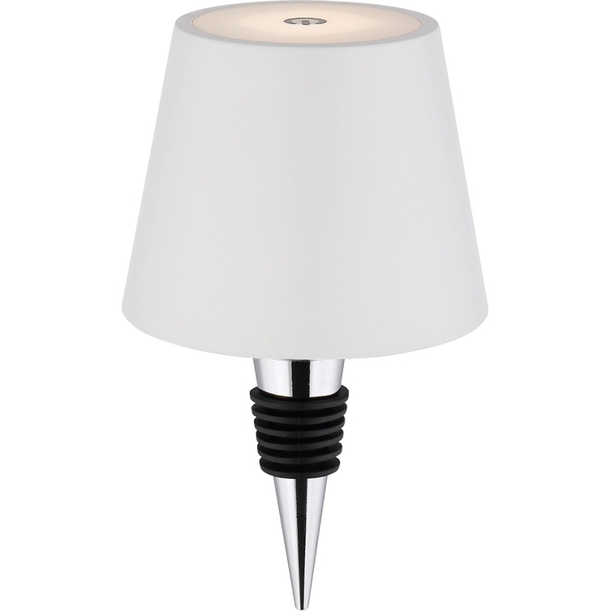 Globo - Dæmpbar, berøringsbetjent, genopladelig udendørs bordlampe 3-i-1 LED/3W/5V 3000/4000/5000K IP54 1800 mAh hvid